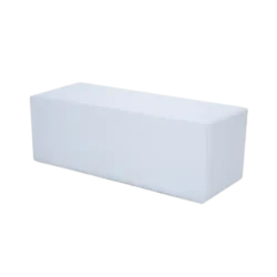 Valeria Rectangular White Ottoman Rentals