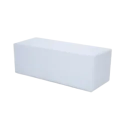 Valeria Rectangular White Ottoman Rentals