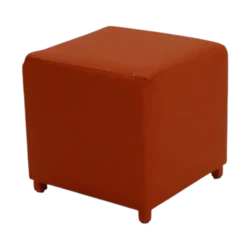 Valeria Orange Cube Ottoman Rentals