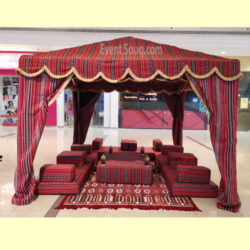3m x 3m Arabic Tent with High Majlis Seating Rentals