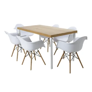 66Isadora-mini-rectangle-dining-table-with-elone-arm-chair-rental (1)