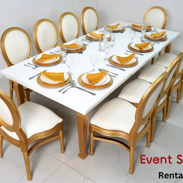 Avalon-dining-table-gold-legs-and-gold-wooden-dior-chairs-rental-dubai