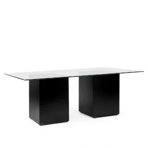 Azura-Black-Base-240x-120-Glass-Top-Dining- Table-rental-rentra