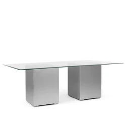 Azura Grey Base-240x120 Glass Top Dining Table Rentals