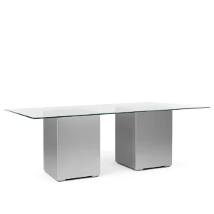 Azura-silver-Base-240x-120-Glass-Top-Dining-Table-rental-rentra