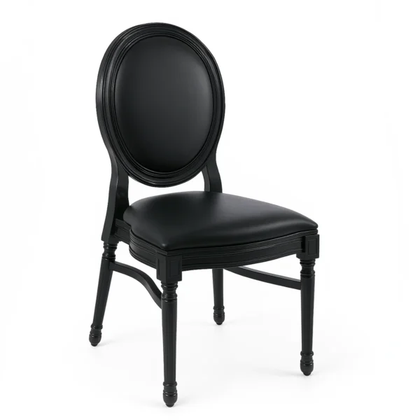 Dior-black-color- Wooden-Dining-Chair-Rentals-rentra