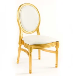 Gold Dior Wooden Dining Chair Rentals