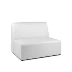 Valeria 2 Seater White Armless Sofa Rentals