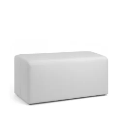 Valeria Rectangular White Pouffe Rentals