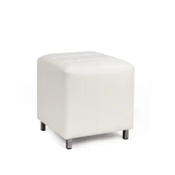 Valeria White Square Ottoman Rentals