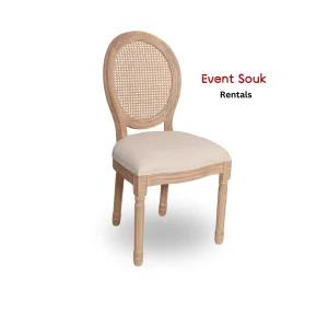 Vintag-Dior-Wooden-Dining-Chair-Rentals-rent