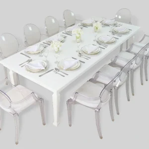 avalon-dining-table-white-dior-acrylic-ghost-chair-rental