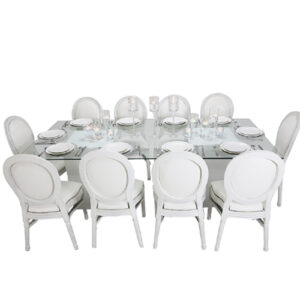azzurra-glass-dining-table-white-with-white-louis-chair-rental-1