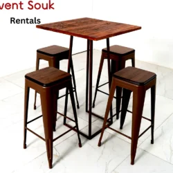 Linea Rustic High Table & Armando Stool Bar Rentals
