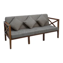 Sahara Wooden Three Seater Sofa Rental