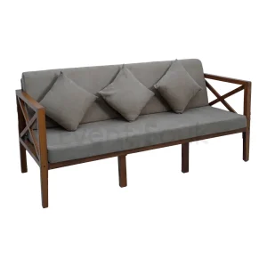 Sahara Wooden Three Seater Sofa Rental