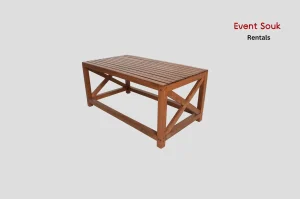 Sahara Wooden Coffee Table Rentals