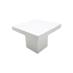 Melanie Wooden Square White Dining Table Rentals