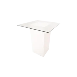 Stevelia Square Glass Top High Cocktail Table Rentals