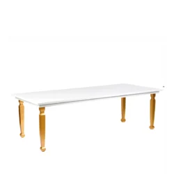 Avalon-Gold Legs 240*110*75cm Dining Table Rentals