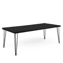 Isadora Black Top-Black Legs-220*110*75cm Dining Table rentals