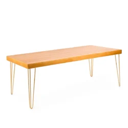 Isadora Rustic Top-Golden Legs-220*100*75cm Dining Table Rentals