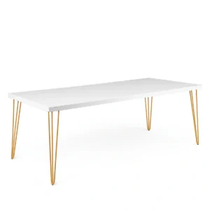 Isadora-White-Top-golden-Legs-220_-110_-75cm-Dining-Table-rental-rentra