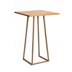 Linea Brown Base-Brown Top-Sqaure Cocktail Table Rentals