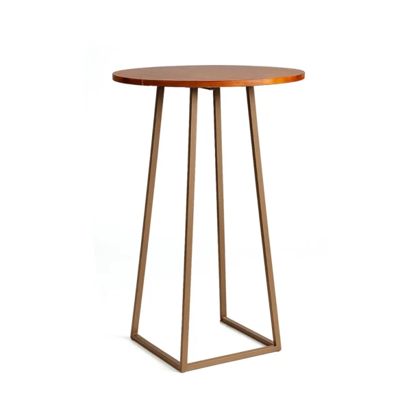 Linea-brown-Top-brown-Legs-60-115cm-Round-Cocktail-Table-rentals-rentra