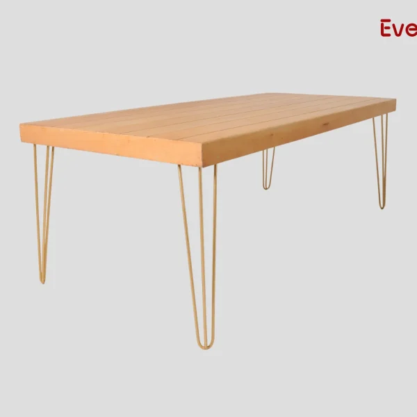 isadora-brown-dining-table-and-golden-legs-rental-