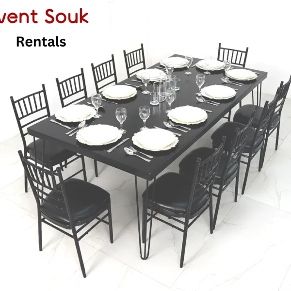 isadora-rectangle-dining-table-rental-black-with-chivari-chair-black-1 isadora-rectangle-dining-table-rental-black-with-chivari-chair-black-1