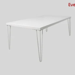 Isadora Table White Top-White legs-220*110*75 Rentals