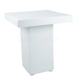 Melanie Wooden High Square Cocktail Table Rentals