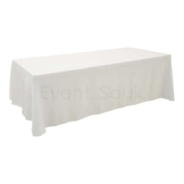 rectangular-dining-table-white-cover-rental-event-souk-uae