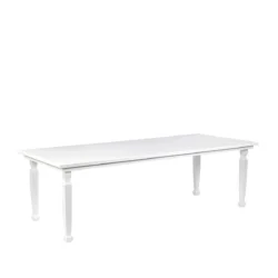 Avalon-White Legs 240*110*75cm Dining Table Rentals