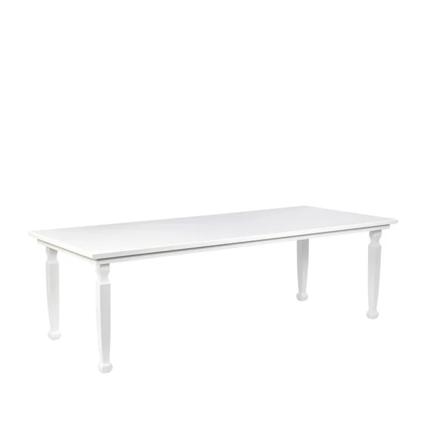 Avalon-White Legs 240*110*75cm Dining Table Rentals