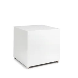Melanie White Cub Side Table Rentals