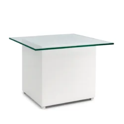Azura White Base-Glass Top Coffee Tabl Rentals