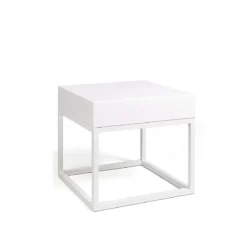 Stella White Base-White Top Side Table Rentals