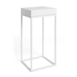 Stella White Base-White Top Cocktail Table Rentals
