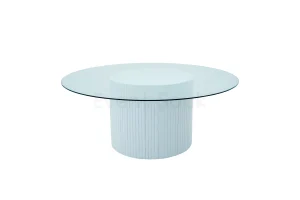 Azzurra Table-Round Glass Top-Cora Base-180*75