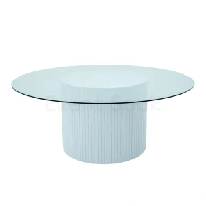 Azzurra Table-Round Glass Top-Cora Base-180*75