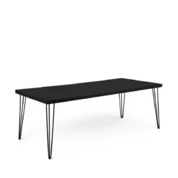 Isadora Black Top-Black Legs-190*70cm Dining Table Rentals