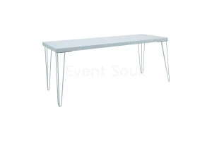Isadora White Table-White Legs-190*60*75cm Rentals
