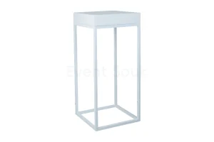 Marcelia Cocktail Table White Top-White Base Rentals