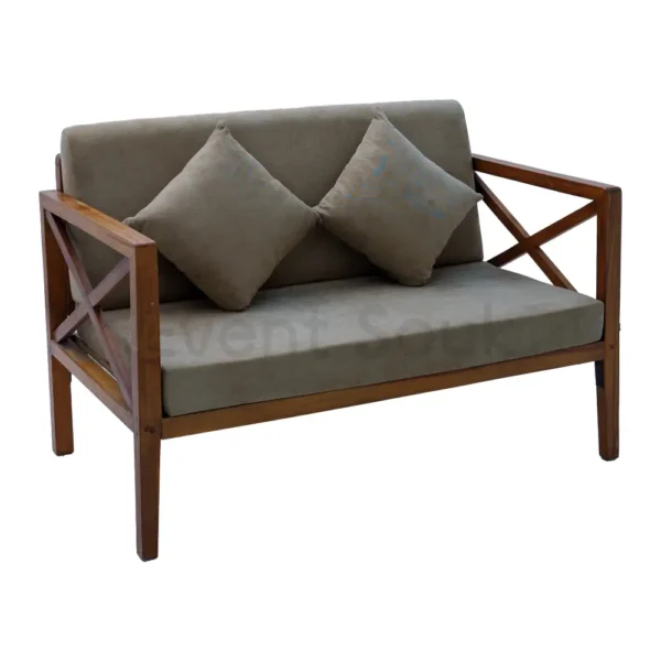 Sahara Wooden 2 Seater Sofa Rental