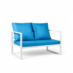 Sorenta Two Seater Sofa-Blue Cushion-Rental