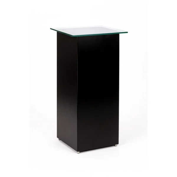 Azura Black Base-Square Glass Top Cocktail Table Rentals