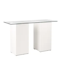 Azura White Base-190*70cm Glass Top Cocktail Table Rentals
