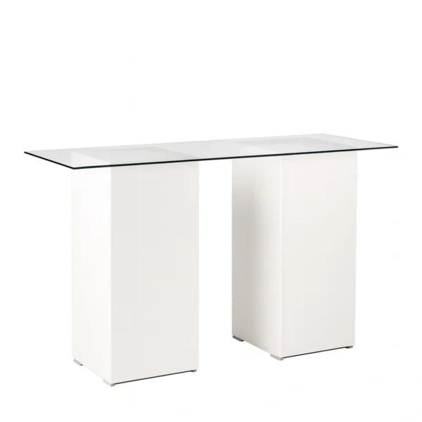 Azura White Base-190*70cm Glass Top Cocktail Table Rentals
